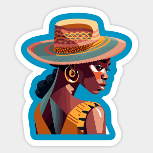 Black Woman Afrocentric Sticker